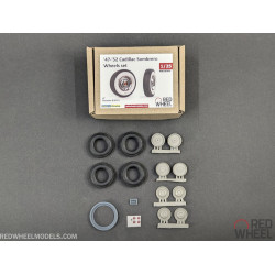 Red Wheel 25005 1/25 47-52 Cadillac Sombrero Wheels Set Resin Model Red Wheel 25005 1/25 47-52 Cadillac Sombrero Wheels Set Resin Model