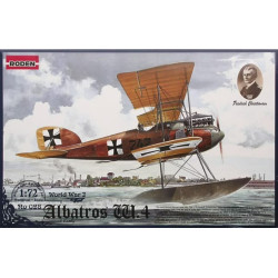 Roden 028 1/72 Albatros W4 Early 1916 Wwi Plastic Model German Biplane