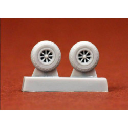 Sbs 72025 1/72 P-40n Wheel Set 27 Diamond Tread Resin Model Kit