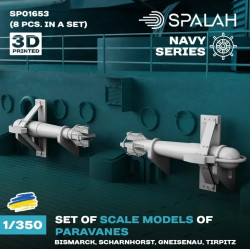 Spalah Sp01653 1/350 Paravanes For Bismark Scharnhorst Gneisenau Tirpitzv 8 Pcs