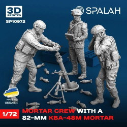 Spalah 10972 1/72 Ukranian Mortar Crew With A 82-mm Kba-48m Mortar Resin Kit