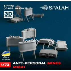 Spalah 11172 1/72 Set of scale models Anti-personnel mines М18А1 10 pcs Resin model Spalah 11172 1/72 Set of scale models Anti-personnel mines М18А1 10 pcs Resin model
