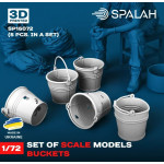 Spalah 15072 1/72 Set Of Scale Models Buckets 5 Pcs Resin Model