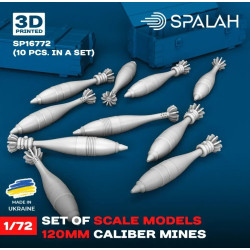 Spalah 16772 1/72 Set Of Scale Models 120-mm Caliber Mines 10 Psc Resin Model Spalah 16772 1/72 Set Of Scale Models 120-mm Caliber Mines 10 Psc Resin Model
