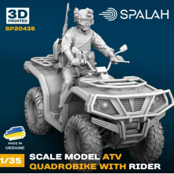 Spalah 20435 1/35 Set Of Model And Figure Atv Quadrobike With Rider