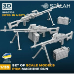 Spalah 20735 1/35 Set Of Scale Models Pkm Machine Gun 3 Pcs