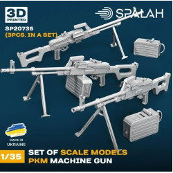 Spalah 20735 1/35 Set Of Scale Models Pkm Machine Gun 3 Pcs