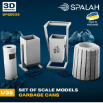 Spalah 29035 1/35 Set Of Scale Models Garbage Cans 4 Pcs Resin Model