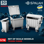Spalah 29372 1/72 Set Of Scale Models Trash Cans 3 Pcs Resin Model
