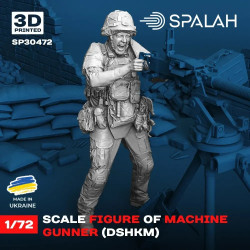 Spalah 30472 1/72 Figure Machine Gunner Dshkm 3d Printed Resin Kit