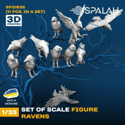 Spalah 31635 1/35 Set Of Figures Ravens 11 Pcs 3d Printed Resin Kit