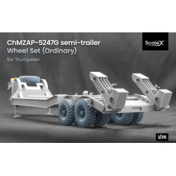 Scalex Wm-35029 1/35 Chmzap-5247g Semi Trailer Ordinary Wheel Set For Trumpeter Scalex Wm-35029 1/35 Chmzap-5247g Semi Trailer Ordinary Wheel Set For Trumpeter