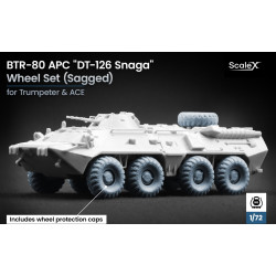 Scalex Wm-72014s 1/72 Btr-80 Apc Sagged Wheel Set Dt-126 Snaga Trumpeter Ace