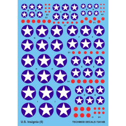 Techmod 72414 1/72 Decal U.s. National Insignia 5 Accessories For Aircraft