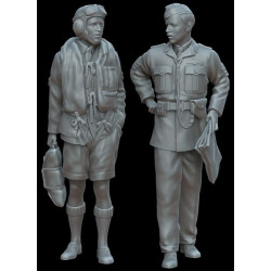 White Stork Miniatures F48009 1/48 British Pilots Malta 1942 Ww2 Resin Unpainted