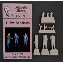 White Stork Miniatures F72021 1/72 Luftwaffe Officers Resin Unpainted Unassembled