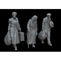 White Stork Miniatures F72036 1/72 Civilian Figures Resin Unassembled Unpainted