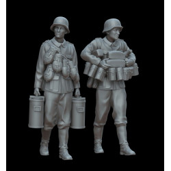 White Stork Miniatures F72040 1/72 Ww2 German Soldiers Its Lunch Time Resin Unassembled Unpainted