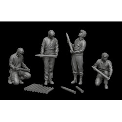 White Stork Miniatures F72051 1/72 Ww2 Us Ammo-loading Tank Crew Resin Unassembled Unpainted