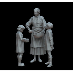 White Stork Miniatures F72064 1/72 Dinner At Grandma Resin Unassembled Unpainted Kit