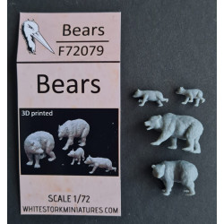 White Stork Miniatures F72079 1/72 Bears Resin Unassembled Unpainted Kit