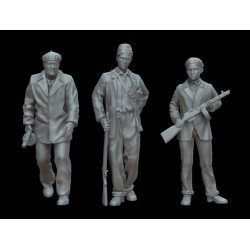 White Stork Miniatures F72120 1/72 Civilains With Weapons Budapest 1956 Resin Unassembled Unpainted