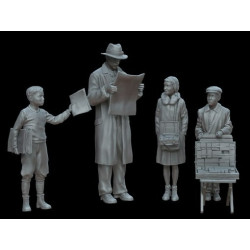 White Stork Miniatures F72131 1/72 Young Sellers Resin Unassembled Unpainted