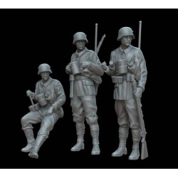 White Stork Miniatures F72138 1/72 Wwi German Stormtroopers Resin Unassembled Unpainted Kit