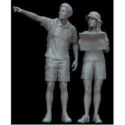 White Stork Miniatures F72141 1/72 The Tourists Resin Unassembled Unpainted Kit