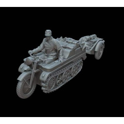 White Stork Miniatures M72016 1/72 Kettenkraftrad With A Trailer Resin Kit