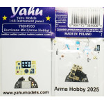 Yahu Model Yma4933 1/48 Instrument Panel For Hurricane Mk I Arma