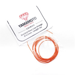 Yamamoto Ymptun90 1/24 Braided Hose Line Orange 0,3mm 1m Upgrade Kit