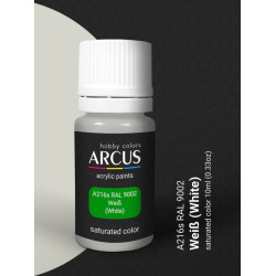 Arcus A216 Acrylic Paint Ral 9002 Weib Saturated Color 10ml