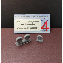 Cat4-r48099 1/48 F8 Crusader Wheels Early Assembled Aircraft Accessories