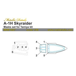 Metallic Details Mdm4827 1/48 A 1h Skyraider. Masks Tamiya Model Kit