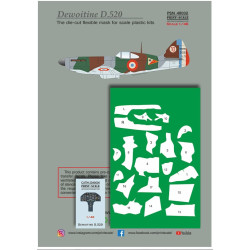 Print Scale Psm48002 1/48 Dewoitine D.520 Mask Decal 3d Decal