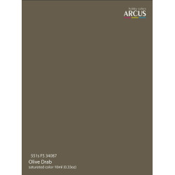 Arcus A551 Acrylic Paint Fs 34087 Olive Drab Saturated Color