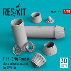 Reskit Rsu48-0195 1/48 F14 B D Tomcat Close Exhaust Nozzles For Gwh Kit 3d Printing