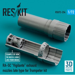 Reskit Rsu72-0254 1/72 Ra5c Vigilante Exhaust Nozzles Late Type For Trumpeter Kit 3d Printing