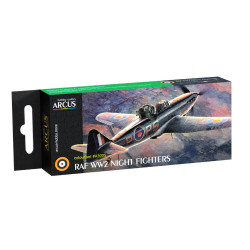Arcus A3005 Acrylic Paints Set Raf Ww2 Night Fighters 6 Colors In Set 10ml