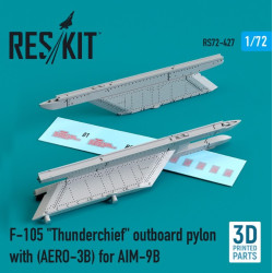 Reskit Rs72-0427 1/72 F105 Thunderchief Outboard Pylon Aero 3b For Aim 9b 3d Printing