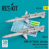 Reskit Rs32-0451 1/32 Agm45 Shrike Missiles With Lau34 Launcher 2 Pcs A4 A7 F4 F105 3d Printed
