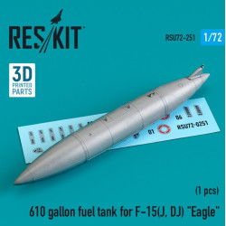 Reskit Rsu72-0251 1/72 610 Gallon Fuel Tank For F15 J Dj Eagle 3d Printing