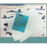 Foxbot 48-067a 1/48 Sukhoi Su27ubm Ukrainian Air Forces Digital Camouflage Decals With Masks