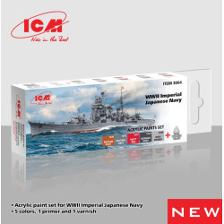 Icm 3064 Acrylic Paints Set For Wwii Imperial Japanese Navy 6 Pcs In Kit