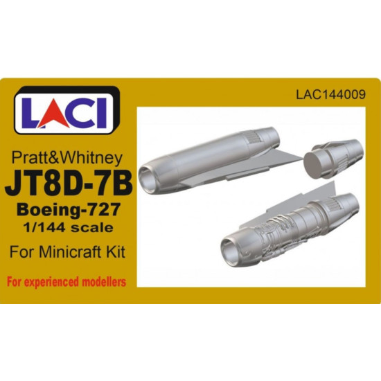 Laci 144009 1/144 Pratt Whitney Jt8d-7b Engines 2pcs For Boeing 727 Minicraft