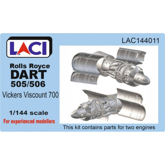 Laci 144011 1/144 Rolls Royce Dart 505/506 Vickers Viscount 70 Aircraft Engines 2pcs