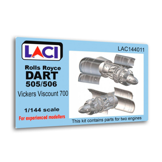 Laci 144011 1/144 Rolls Royce Dart 505/506 Vickers Viscount 70 Aircraft Engines 2pcs