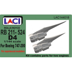 Laci 144018 1/144 Rr Rb211-524 D4 Engines 2pcs For Boeing 747-200 Resin