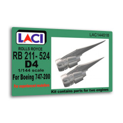 Laci 144018 1/144 Rr Rb211-524 D4 Engines 2pcs For Boeing 747-200 Resin